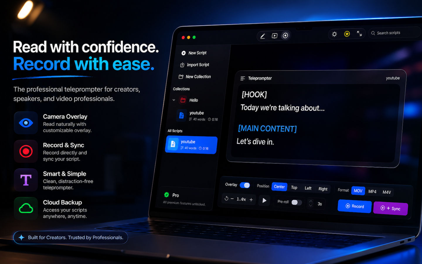 CueFlow — Scrolling view