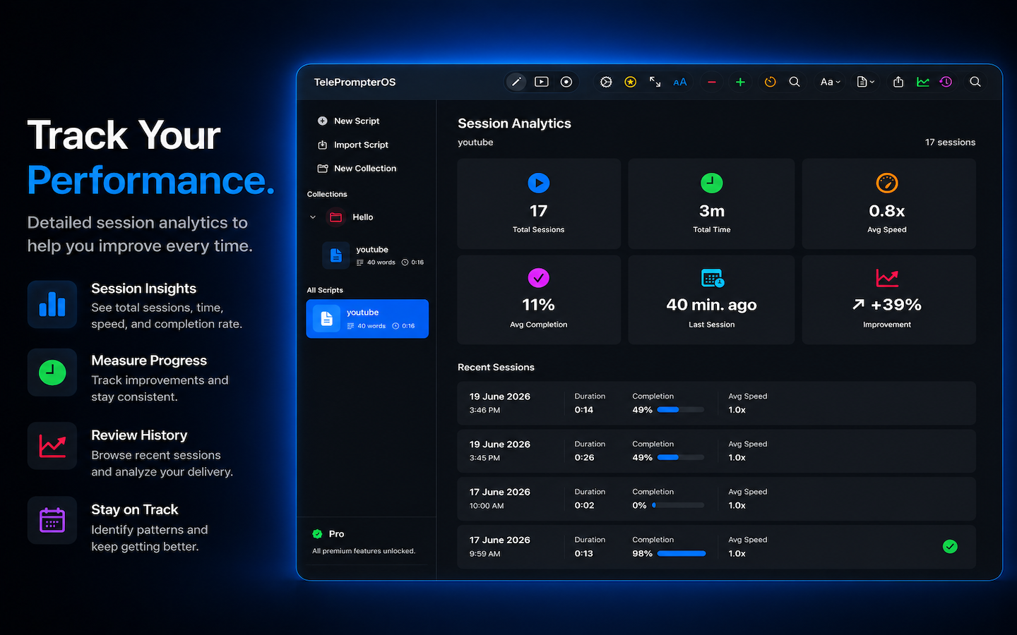 CueFlow — Script editor